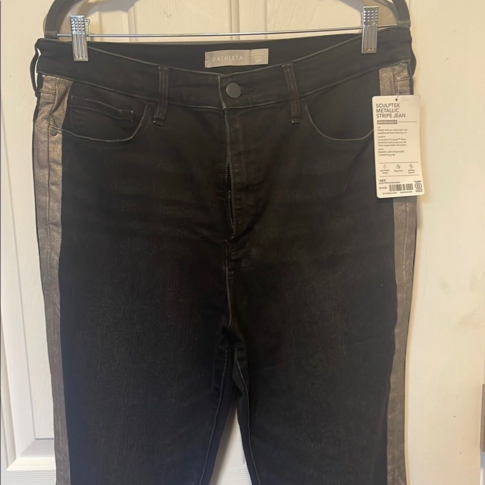 Athleta TALL Sculptek Metallic Stripe Jean